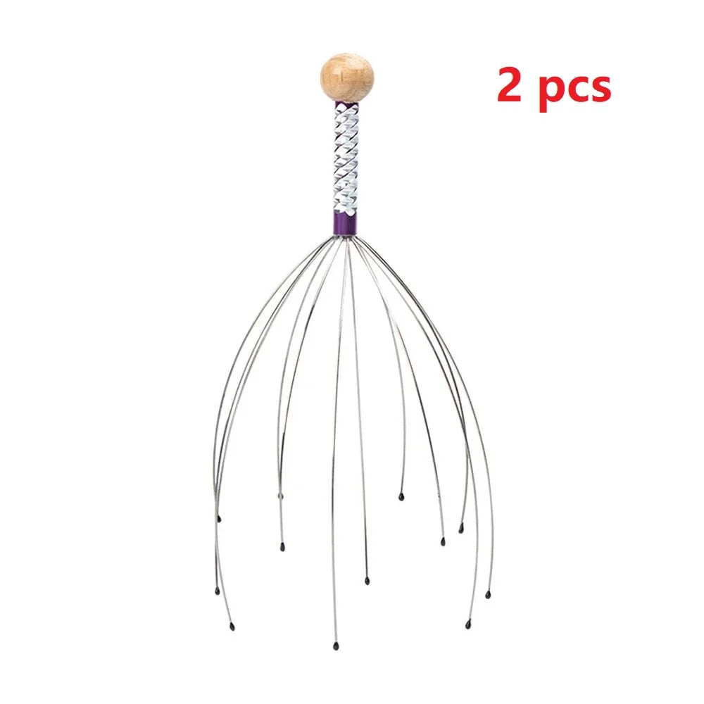 Pet Massage Claw Head Massager - Random Color Octopus Scalp Scratcher Tool