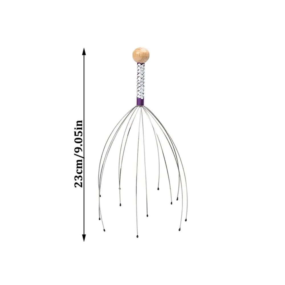 Pet Massage Claw Head Massager - Random Color Octopus Scalp Scratcher Tool