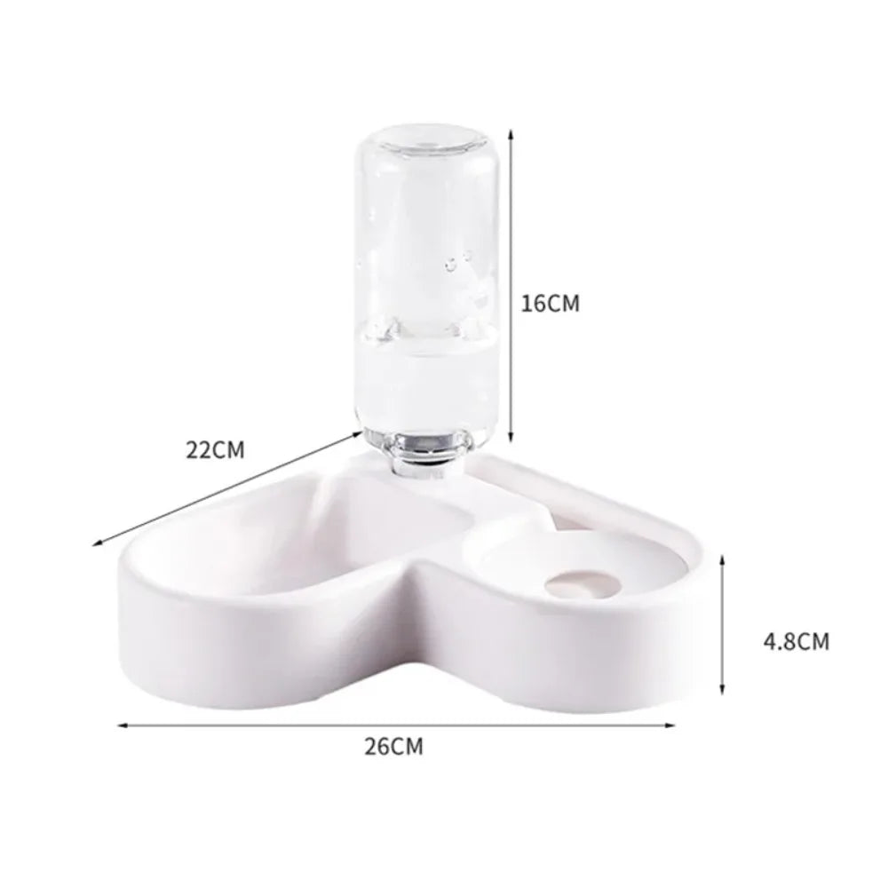 Double Dog and Cat Bowl-Pet and Food Bowl Set With, Pet Feeding Bowl Suitable for Cats and Small Dogs
