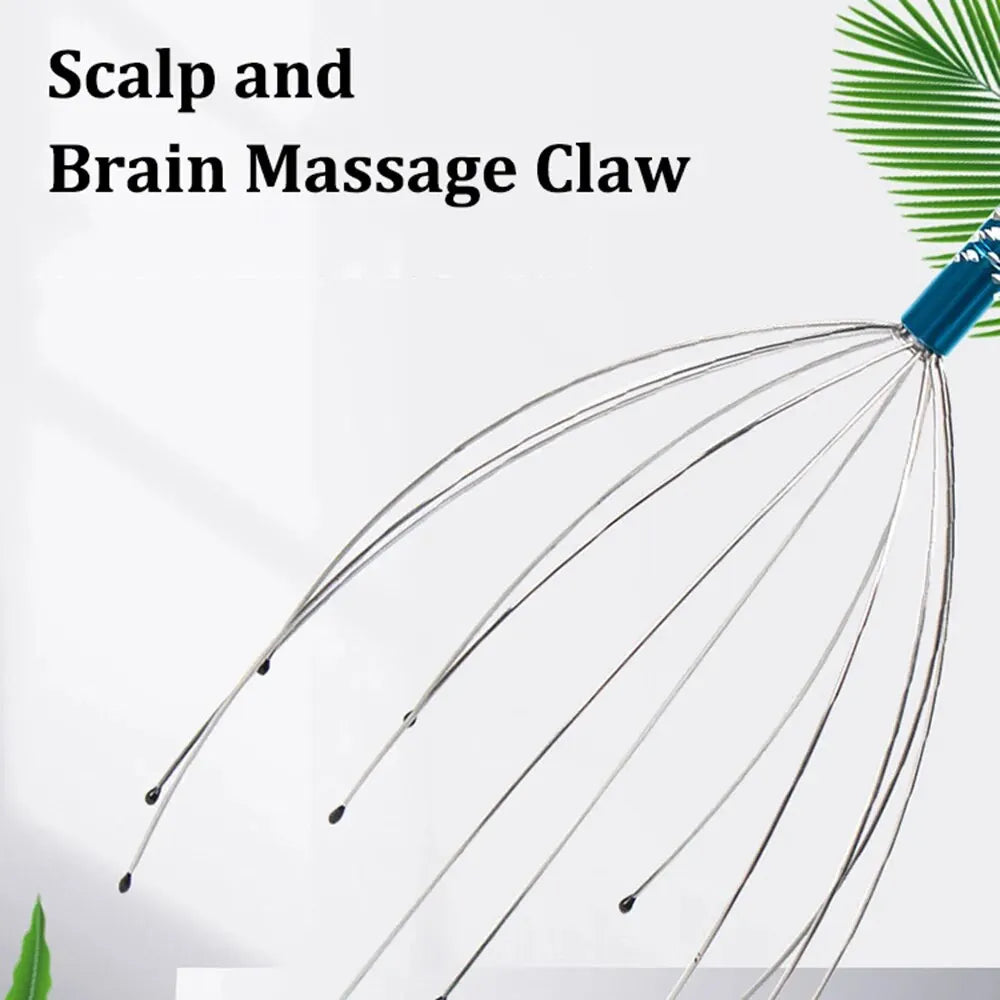 Pet Massage Claw Head Massager - Random Color Octopus Scalp Scratcher Tool