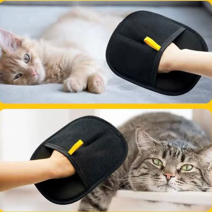 Double-Sided Hair Removal Gloves - Ultimate Pet Grooming Tool for Dogs and Cats