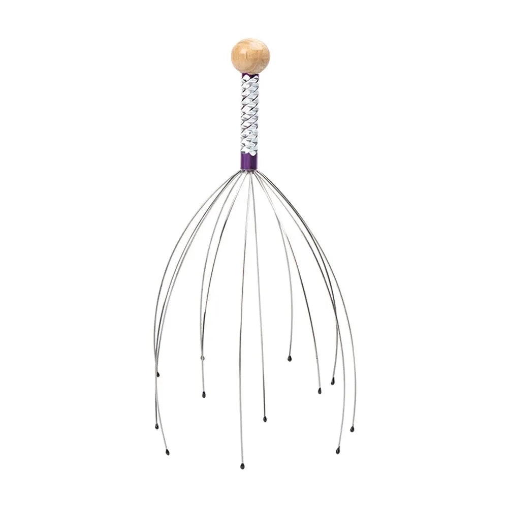 Pet Massage Claw Head Massager - Random Color Octopus Scalp Scratcher Tool