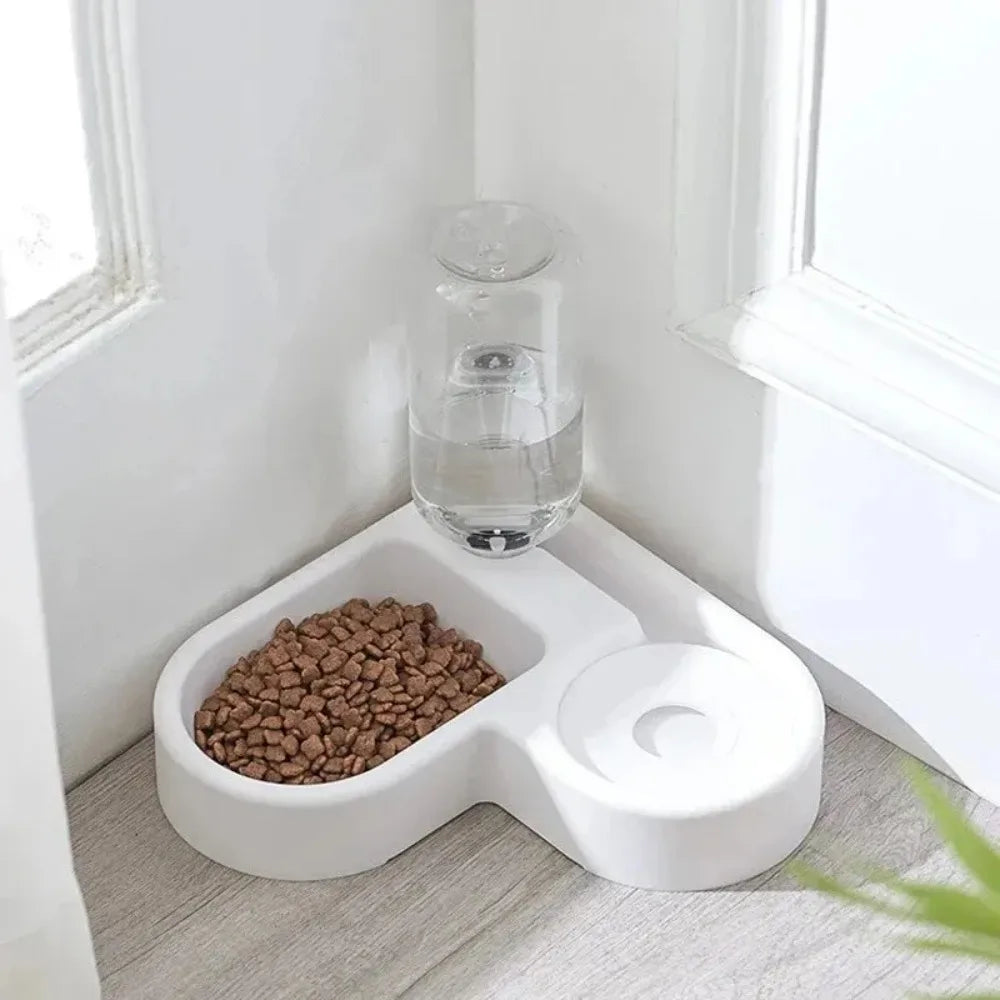 Double Dog and Cat Bowl-Pet and Food Bowl Set With, Pet Feeding Bowl Suitable for Cats and Small Dogs